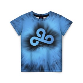 Детская футболка 3D с принтом Team Cloud9 , 100% гипоаллергенный полиэфир | прямой крой, круглый вырез горловины, длина до линии бедер, чуть спущенное плечо, ткань немного тянется | cloud9 | csgo | dota. cs | dota2 | team cloud9 | дота | киберспорт | клауд9 | кс | ксго | облака