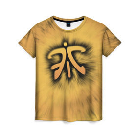 Женская футболка 3D с принтом Team Fnatic , 100% полиэфир ( синтетическое хлопкоподобное полотно) | прямой крой, круглый вырез горловины, длина до линии бедер | cs | csgo | dota | dota 2 | fnatic | team fnatic | дота | киберспорт | кс | фнатики