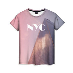 Женская футболка 3D с принтом New York , 100% полиэфир ( синтетическое хлопкоподобное полотно) | прямой крой, круглый вырез горловины, длина до линии бедер | new york | ny | nyc | york | йорк | нью | нью йорк | ретро