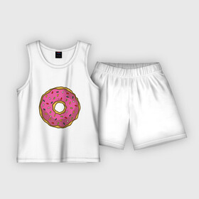 Детская пижама с шортами хлопок с принтом Пончик ,  |  | bart | homer | simpsons | барт | гомер | еда | мульт | мультфильм | пончик | симпсоны | спрингфилд