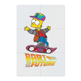 Магнитный плакат 2Х3 с принтом Bart to the future , Полимерный материал с магнитным слоем | 6 деталей размером 9*9 см | back to the future | bart | homer | simpsons | барт | гомер | делореан | марти | машина времени | мультфильм | симпсоны