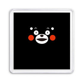 Магнит 55*55 с принтом Kumamon , Пластик | Размер: 65*65 мм; Размер печати: 55*55 мм | kumamon | во имя сатаны | во славу сатане | кумамон