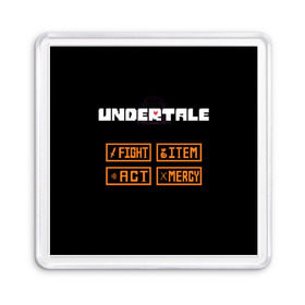 Магнит 55*55 с принтом Undertale , Пластик | Размер: 65*65 мм; Размер печати: 55*55 мм | undertale