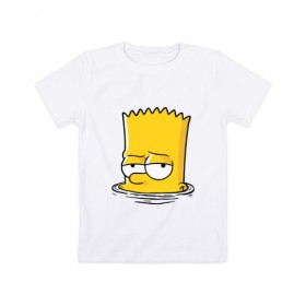 Детская футболка хлопок с принтом Bart , 100% хлопок | круглый вырез горловины, полуприлегающий силуэт, длина до линии бедер | bart | boy | homer | simpsons | барт | гомер | мальчик | мультфильм | симпсон | симпсоны | спрингфилд