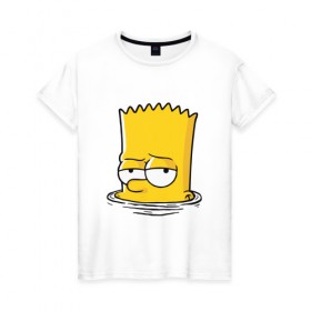 Женская футболка хлопок с принтом Bart , 100% хлопок | прямой крой, круглый вырез горловины, длина до линии бедер, слегка спущенное плечо | bart | boy | homer | simpsons | барт | гомер | мальчик | мультфильм | симпсон | симпсоны | спрингфилд