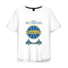 Мужская футболка хлопок Oversize с принтом Golden State Champions , 100% хлопок | свободный крой, круглый ворот, “спинка” длиннее передней части | basketball | golden state | nba | warriors | баскетбол | голден стейт | нба | спорт | уорриорз