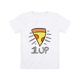 Детская футболка хлопок с принтом Pizza Life , 100% хлопок | круглый вырез горловины, полуприлегающий силуэт, длина до линии бедер | dendy | food | game | italy | life | mario | pizza | еда | жизнь | игра | италия | пицца | пища | повар | приставка