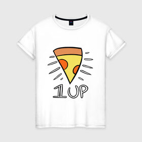 Женская футболка хлопок с принтом Pizza Life , 100% хлопок | прямой крой, круглый вырез горловины, длина до линии бедер, слегка спущенное плечо | dendy | food | game | italy | life | mario | pizza | еда | жизнь | игра | италия | пицца | пища | повар | приставка