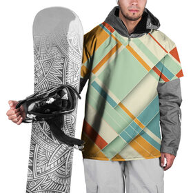 Накидка на куртку 3D с принтом Цветные прямоугольники , 100% полиэстер |  | Тематика изображения на принте: прямоугольники