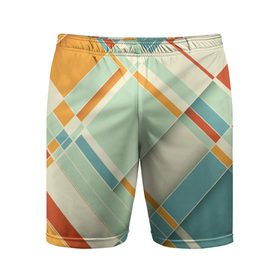 Мужские шорты 3D спортивные с принтом Цветные прямоугольники ,  |  | Тематика изображения на принте: прямоугольники