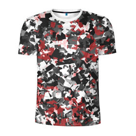 Мужская футболка 3D спортивная с принтом Городской камуфляж , 100% полиэстер с улучшенными характеристиками | приталенный силуэт, круглая горловина, широкие плечи, сужается к линии бедра | camo | urban | белый | гранж | красный | маскировка | милитари | паттерн | серый | текстура
