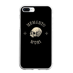 Чехол для iPhone 7Plus/8 Plus матовый с принтом Memento Mori , Силикон | Область печати: задняя сторона чехла, без боковых панелей | death | skull | кости | цитата