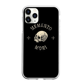 Чехол для iPhone 11 Pro матовый с принтом Memento Mori , Силикон |  | death | skull | кости | цитата