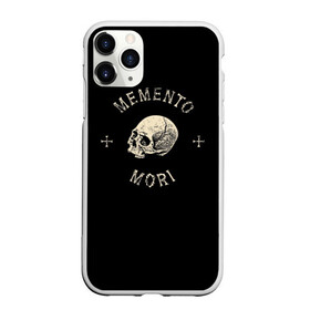 Чехол для iPhone 11 Pro Max матовый с принтом Memento Mori , Силикон |  | death | skull | кости | цитата