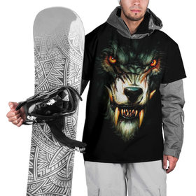 Накидка на куртку 3D с принтом Werewolf , 100% полиэстер |  | Тематика изображения на принте: зверь | клыки | монстр | оборотень | оскал | ужас | хоррор