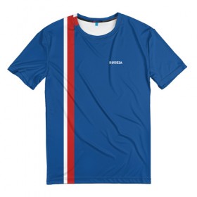 Мужская футболка 3D с принтом Russia YAAY , 100% полиэфир | прямой крой, круглый вырез горловины, длина до линии бедер | Тематика изображения на принте: yaay | европа | москва | россия