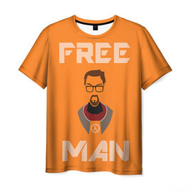 Мужская футболка 3D с принтом Half-Life , 100% полиэфир | прямой крой, круглый вырез горловины, длина до линии бедер | half life