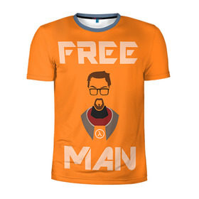 Мужская футболка 3D спортивная с принтом Half-Life , 100% полиэстер с улучшенными характеристиками | приталенный силуэт, круглая горловина, широкие плечи, сужается к линии бедра | half life