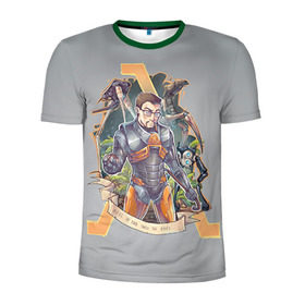 Мужская футболка 3D спортивная с принтом Half-Life , 100% полиэстер с улучшенными характеристиками | приталенный силуэт, круглая горловина, широкие плечи, сужается к линии бедра | hl | арт