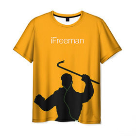 Мужская футболка 3D с принтом iFreeman , 100% полиэфир | прямой крой, круглый вырез горловины, длина до линии бедер | freeman | gordon | half | halflife | hl | life | гордон | лайф | фримен | халва | халф | халфлайф | халява