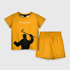 Детский костюм с шортами 3D с принтом iFreeman ,  |  | freeman | gordon | half | halflife | hl | life | гордон | лайф | фримен | халва | халф | халфлайф | халява