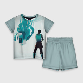 Детский костюм с шортами 3D с принтом Portal ,  |  | glados | portal | гладос | портал