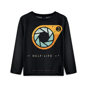 Детский лонгслив 3D с принтом Half-Life 3 , 100% полиэстер | длинные рукава, круглый вырез горловины, полуприлегающий силуэт
 | freeman | gordon | half | halflife | hl | life | гордон | лайф | фримен | халва | халф | халфлайф | халява