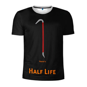Мужская футболка 3D спортивная с принтом Half-Life , 100% полиэстер с улучшенными характеристиками | приталенный силуэт, круглая горловина, широкие плечи, сужается к линии бедра | Тематика изображения на принте: freeman | gordon | half | halflife | hl | life | гордон | лайф | фримен | халва | халф | халфлайф | халява