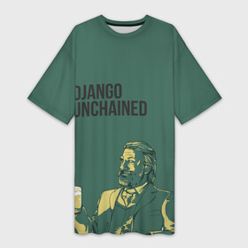 Платье-футболка 3D с принтом Доктор Шульц ,  |  | django | dr. king schultz | unchained | вальц | джанго | квентин | кристоф | освобожденный | тарантино