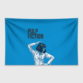 Флаг-баннер с принтом Танцующая Мия , 100% полиэстер | размер 67 х 109 см, плотность ткани — 95 г/м2; по краям флага есть четыре люверса для крепления | pulp fiction | квентин | криминальное чтиво | мия уоллес | тарантино
