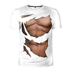 Мужская футболка 3D спортивная с принтом Идеальный рельеф , 100% полиэстер с улучшенными характеристиками | приталенный силуэт, круглая горловина, широкие плечи, сужается к линии бедра | бодибилдинг | идеальное | креатив | мышцы | накаченный | пресс | рваная | рельеф | спорт | тело