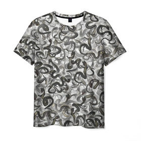 Мужская футболка 3D с принтом Китайские драконы , 100% полиэфир | прямой крой, круглый вырез горловины, длина до линии бедер | dragons | азия | белый | восток | восточный | дракон | китай | монстр | паттрен | текстура