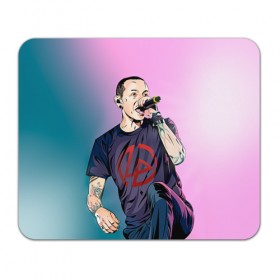 Коврик прямоугольный с принтом Chester Bennington , натуральный каучук | размер 230 х 185 мм; запечатка лицевой стороны | 