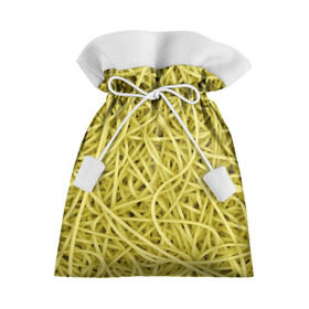 Подарочный 3D мешок с принтом Макароны , 100% полиэстер | Размер: 29*39 см | Тематика изображения на принте: веган | вемишель | диета | еда | лапша | паста | паттрен | спагетти | текстура