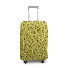 Чехол для чемодана 3D с принтом Макароны , 86% полиэфир, 14% спандекс | двустороннее нанесение принта, прорези для ручек и колес | Тематика изображения на принте: веган | вемишель | диета | еда | лапша | паста | паттрен | спагетти | текстура