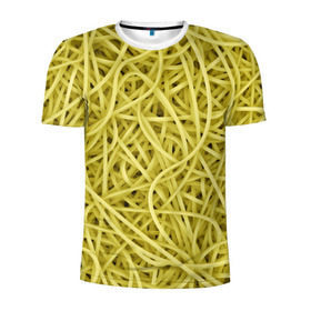 Мужская футболка 3D спортивная с принтом Макароны , 100% полиэстер с улучшенными характеристиками | приталенный силуэт, круглая горловина, широкие плечи, сужается к линии бедра | веган | вемишель | диета | еда | лапша | паста | паттрен | спагетти | текстура