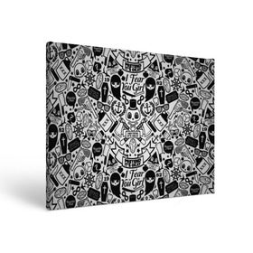 Холст прямоугольный с принтом Tokyo Tattoo Sticker Bomb , 100% ПВХ |  | casual | design | pattern | ray ban | skull | street | texture | urban | дизайн | индеец | мода | очки | повтор | принт | стикербомб | стикеры | тату | текстура | узор | улица | хулиган | череп | шляпа