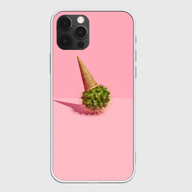Чехол для iPhone 12 Pro Max с принтом Ванильный Кактус , Силикон |  | вафля | вкусняшка | еда | жара | иголки | кактусы | картина | лед | лето | мимими | мороженка | мороженое | необычный | пломбир | растение | рожок | розовый | сладкое | сюрреализм | тень | эскимо
