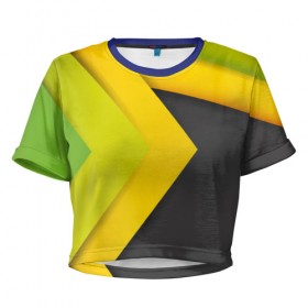 Женская футболка 3D укороченная с принтом Arrows , 100% полиэстер | круглая горловина, длина футболки до линии талии, рукава с отворотами | абстракция | стрелка