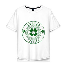 Мужская футболка хлопок Oversize с принтом Boston Celtics , 100% хлопок | свободный крой, круглый ворот, “спинка” длиннее передней части | Тематика изображения на принте: basketball | boston | celtics | nba | баскетбол | бостон | келтикс | нба | селтикс | спорт