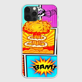 Чехол для iPhone 12 Pro с принтом Pop Art , силикон | область печати: задняя сторона чехла, без боковых панелей | 3d | boom | арт | взрывы | надписи | поп арт