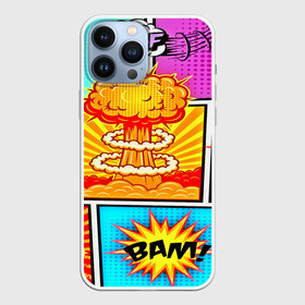 Чехол для iPhone 13 Pro Max с принтом Pop Art ,  |  | Тематика изображения на принте: 3d | boom | арт | взрывы | надписи | поп арт