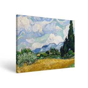 Холст прямоугольный с принтом Ван Гог Картина , 100% ПВХ |  | картина | лето | масло | мировой шедевр | пейзаж