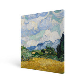 Холст квадратный с принтом Ван Гог Картина , 100% ПВХ |  | картина | лето | масло | мировой шедевр | пейзаж
