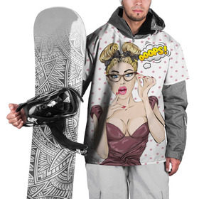 Накидка на куртку 3D с принтом ПОП-АРТ , 100% полиэстер |  | Тематика изображения на принте: горошек | девушка | ретро