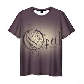 Мужская футболка 3D с принтом Opeth logo , 100% полиэфир | прямой крой, круглый вырез горловины, длина до линии бедер | death | logo | metal | music | opeth | группа | лого | метал