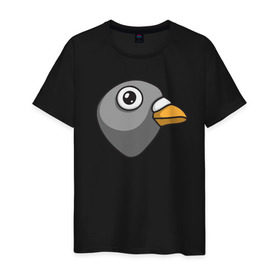 Мужская футболка хлопок с принтом голубь , 100% хлопок | прямой крой, круглый вырез горловины, длина до линии бедер, слегка спущенное плечо. | голубь | птица