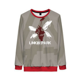 Женский свитшот 3D с принтом Linkin Park - Hybrid logos , 100% полиэстер с мягким внутренним слоем | круглый вырез горловины, мягкая резинка на манжетах и поясе, свободная посадка по фигуре | 0x000000123 | chester | hybrid | linkin park | линкин парк