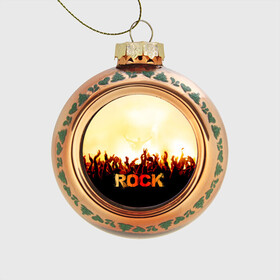 Стеклянный ёлочный шар с принтом Rock концерт , Стекло | Диаметр: 80 мм | rock | в толпу | гитара | группа | дым | жанр | концерт | металл | музыка | надпись | панк | певец | песня | прыжок | рок | рок н рол | руки | стиль | хард | хой | я люблю рок
