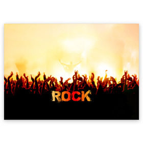 Поздравительная открытка с принтом Rock концерт , 100% бумага | плотность бумаги 280 г/м2, матовая, на обратной стороне линовка и место для марки
 | Тематика изображения на принте: rock | в толпу | гитара | группа | дым | жанр | концерт | металл | музыка | надпись | панк | певец | песня | прыжок | рок | рок н рол | руки | стиль | хард | хой | я люблю рок